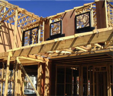Timber frame.