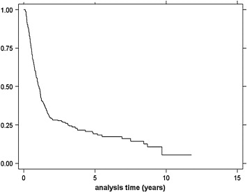 Kaplan–Meier analysis of overall survival.