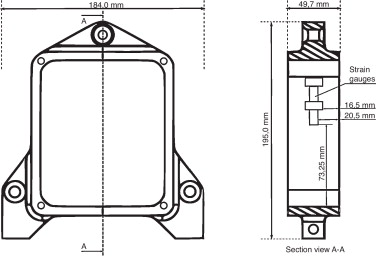 Plano del prototipo de arraigo sensorizado.