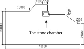 Schematic of tumulus after excavation.