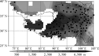 Distribution of 98 meteorological stations (solid circles) over the QTP used in ...