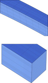 Arco resultante y densidad de mallado.