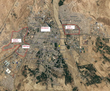 Location of the west ZHUN in Biskra.