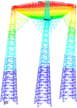 First mode shape (1.02Hz).