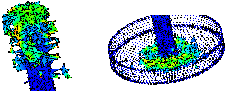 Melting of candle. Detail of melted zone and pan surface at a certain instant