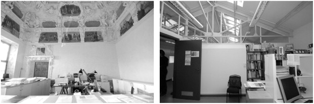 Internal view of some rooms that were selected for the study in the historical ...