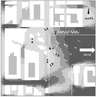 Airflow patterns in case of W wind expressed in terms of absolute, wind ...