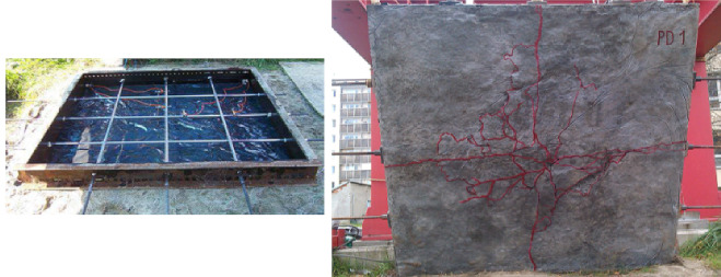 Casting of the post-tensioned concrete slab and cracks at the lower surface of ...