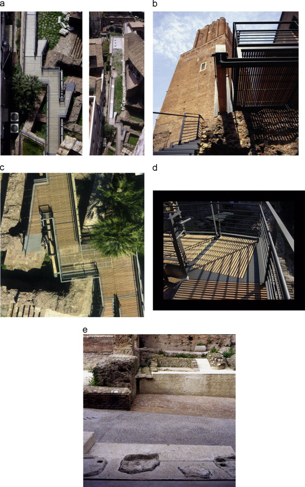 (a–e) Catwalk along Via della Torre as seen from above; Transparency of the ...