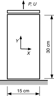 Teste de tração uniaxial.
