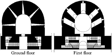 Towers with semicircle outer surfaces (T. 7,8, 10, 11, 12, 13, 14, 15, 16, 17, ...