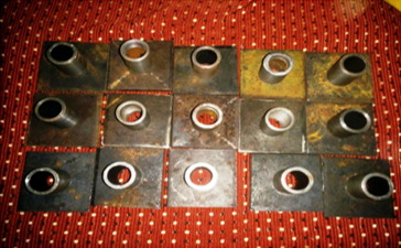 Welded work piece with and without hole.