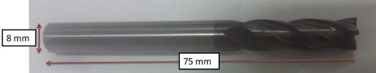 Solid carbide end mill cutter.