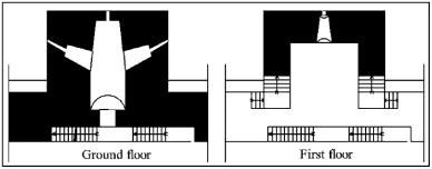 Tetragonal outer surface of Tower H, in the citadel.