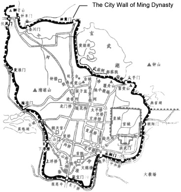 The city wall of Ming Dynasty.