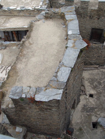 Herringbone construction peculiar to architecture of the Qiang nationality.