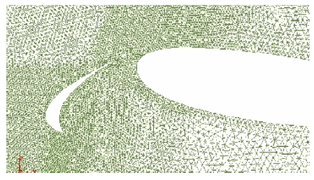 Mesh obtained in the fith after changing μ=0.01 to μ= 0.005 in the fourth step