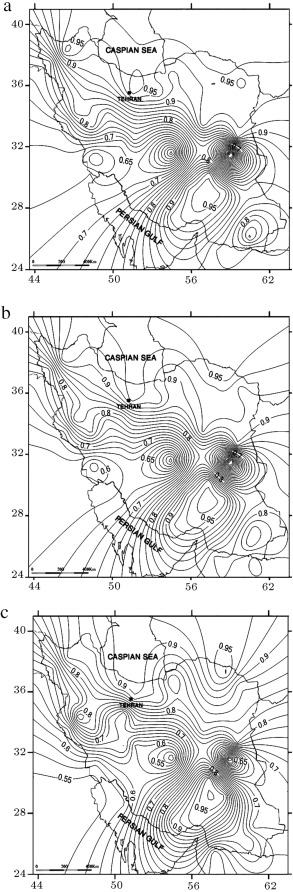 Seismic zoning map (probability of exceedance) of Iran using the Bayesian ...
