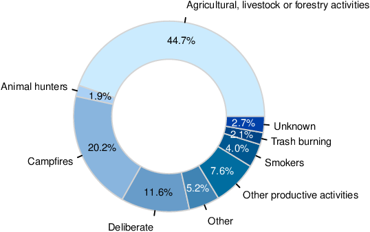 Mexico State wildfire causes (2010-2018).