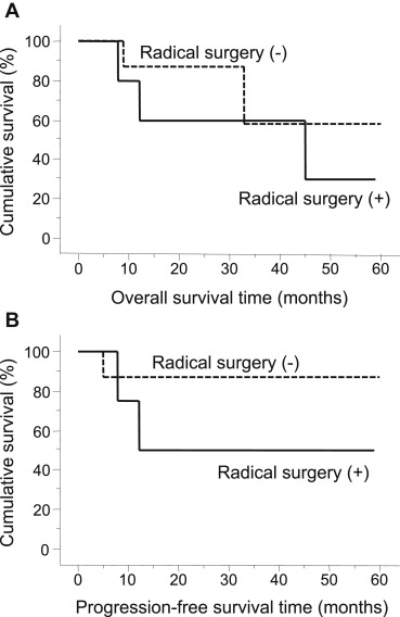 (A) Kaplan-Meier analysis on overall survival time of patients with lung cancer ...