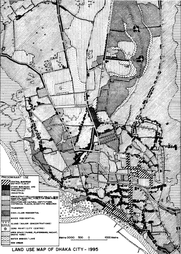 Land Use Map of Dhaka in 1995 (Islam, 1996b).