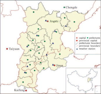 Administrative division of the NCP in 1820①①Data of digital map are from Yugong ...