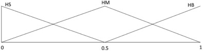 Membership functions of PFIM for the inverted pendulum system.