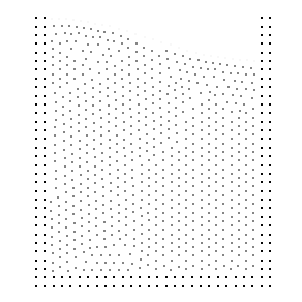 Sloshing. Initial point distribution.