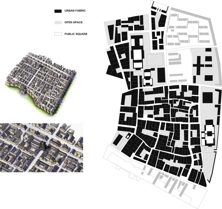 Relation between mass and void: the three-dimensional structure.