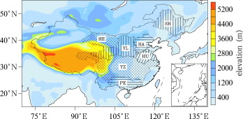 Study domain and distribution of the seven major river basins, YZ: Yangtze River ...