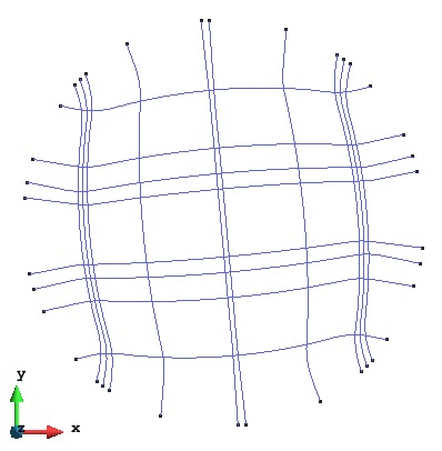 Plan view of the dome tendons