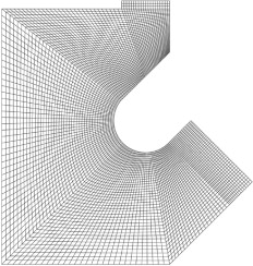 Malla de elementos finitos del gancho de grúa.