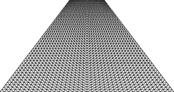 Mesh of the trapezoidal enclosure considered in this work.