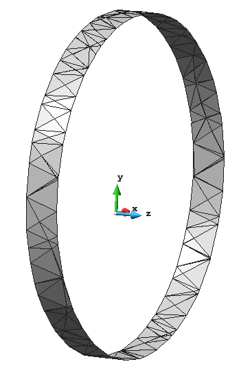 Embedded cylinder - The picture shows how the embedded cylinder is seen in the simulation from figure 177