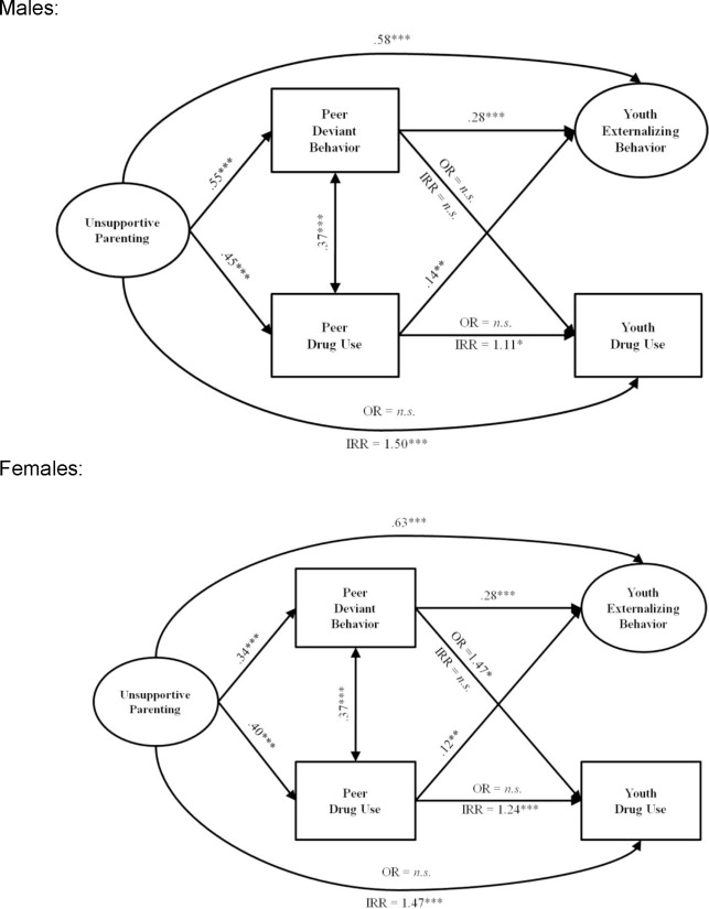 Multi-group Zero-Inflated Poisson (ZIP) Model–By Gender Controlling for Age.