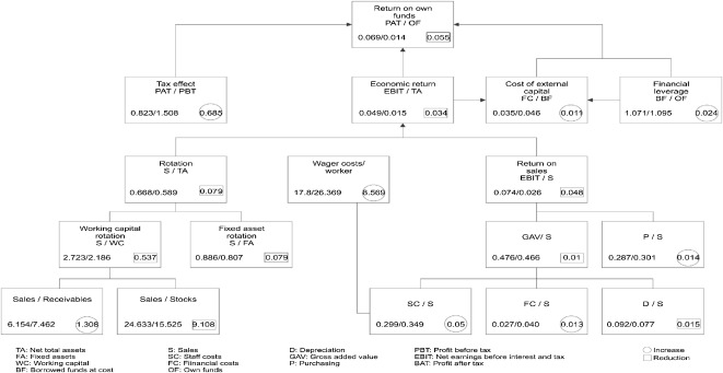 Pyramid analysis of the return on capital structure of Spanish family tourism ...