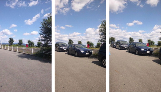 AR screenshots at 1A101 (left: no. 1, middle: no. 2, right: no. 9).