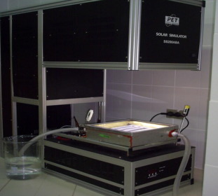 Setup for instantaneous efficiency measurement of the collector under ...