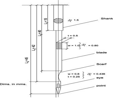 Industrial sewing machine needle.