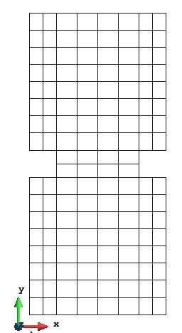 Mesh two. 605 nodes and 544 elements.