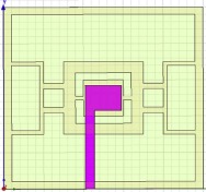 Simple microstrip antenna with proposed DGS structure.