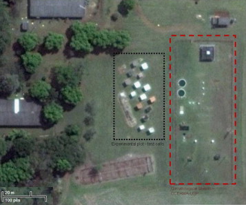 Climatological Station and Experimental plot with test cells – CCEAMA – USP. ...