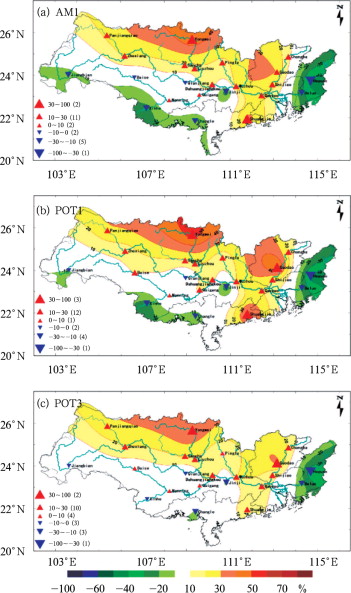 Same as Figure 5, but for the 20-year flood