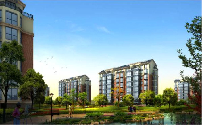 Effect pictures of multi-story dwellings.