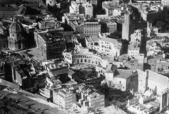 Area of Trajan׳s Forum around the Giardino delle Milizie during demolitions in ...