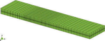 Malla utilizada en el modelo tridimensional.