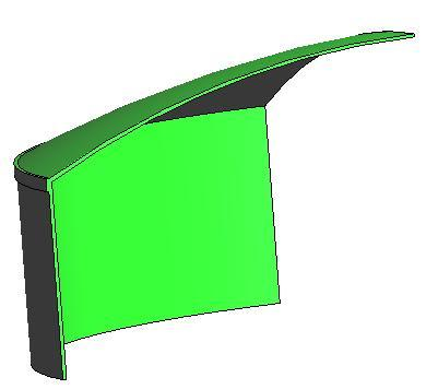 Cúpula conectada a muro cilíndrico mediante anillo rigidizador.