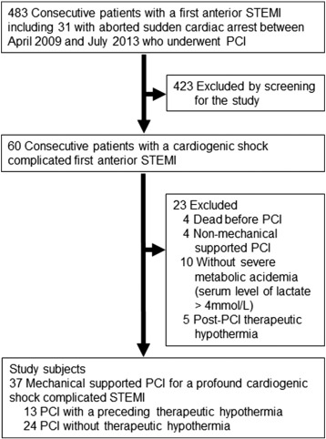 Flowchart of selection of study population.STEMI denotes ST-segment elevation ...
