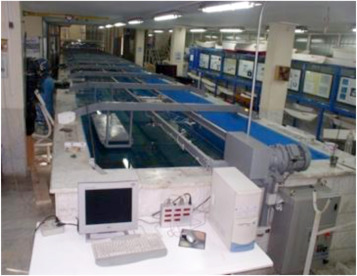 Towing tank at the center of excellence in Sharif University of Technology.