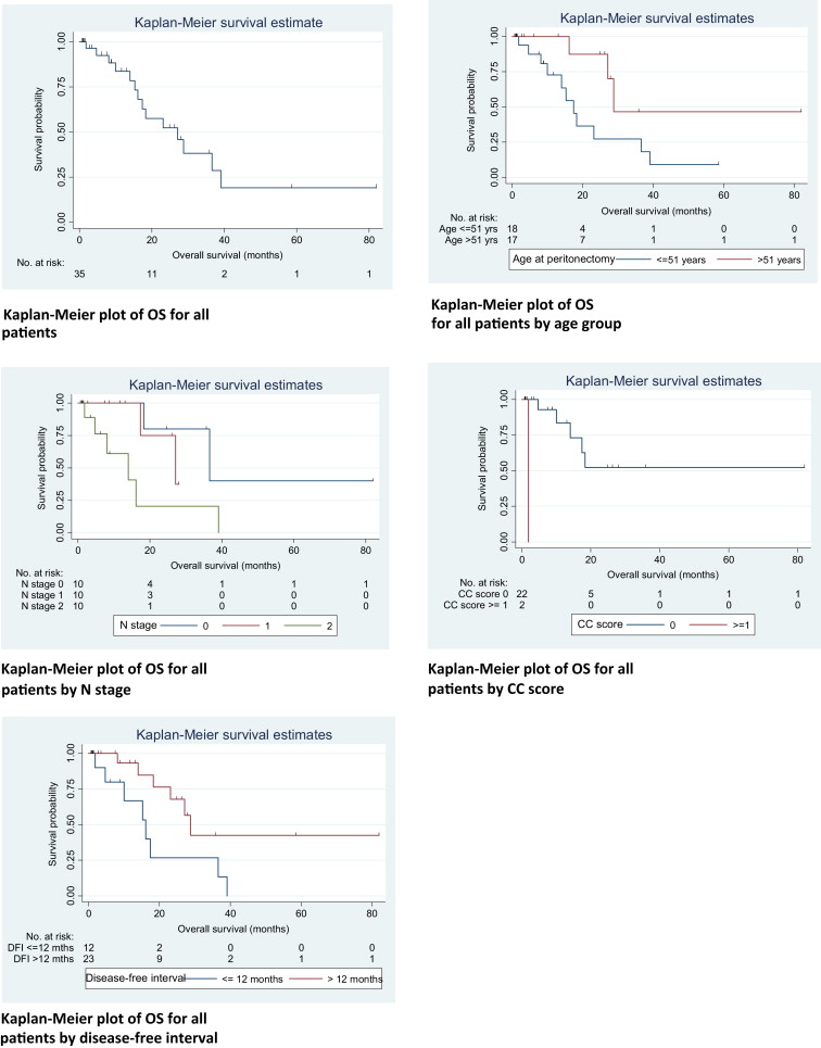 Kaplan–Meier curves of overall survival (OS).